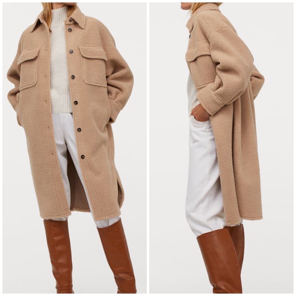 NWT H&M Shearing Jacket Shacket XS